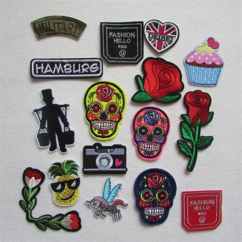 Different style fashion style high quality hot melt adhesive applique embroidery thread DIY accessories patches stripesatches