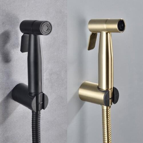 Handheld Bidet Spray Shower Set Toilet Sprayer Douche kit Bidet Faucet,Brushed Nickel,Rose gold Brushed gol 304 Stainless Steel
