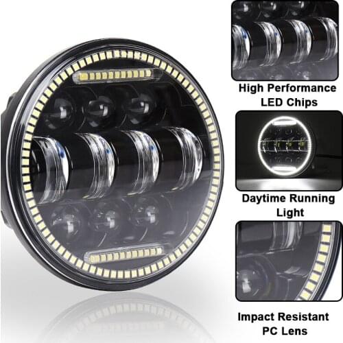 66W 5.75 inch motorcycle light angel eyes LED car lamps far and near light daytime motorcycle lamp