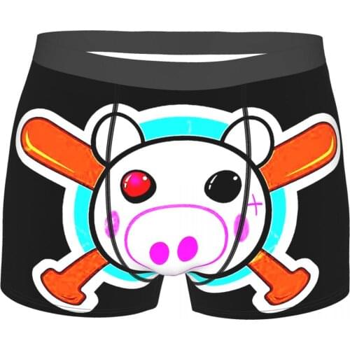 Adopt Me Game Pig Game Character Underpants Breathbale Panties Mens Underwear Sexy Shorts Boxer Briefs