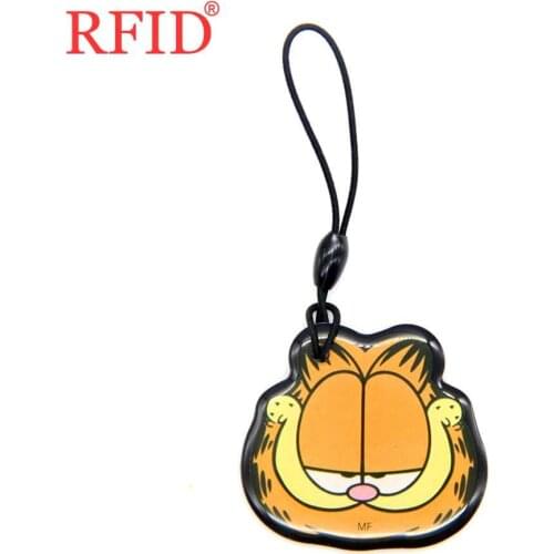 UID S50 1K 13.56Mhz Changeable Rewritable NFC RFID Card Keychain Tags Badge Cartoon Dropping Glue Keyfobs Key Token Card 1pcs