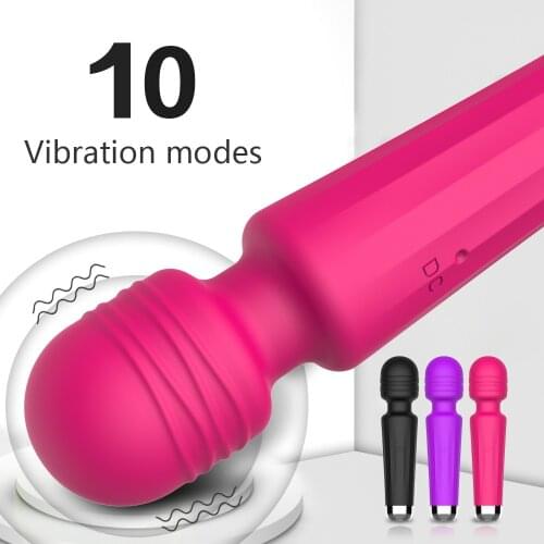 Magic Wand 10 Vibration Powerful Breast Massager Clitoral Stimulation G Spot Vibrator Sex Toys For Women Couples Erotic Sex Shop