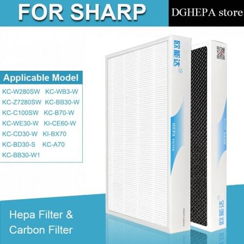 Air Purifier HEPA filter replacement for Sharp KC-W280SW KC-WB3-W KC-Z7280SW KC-BB30-W KC-C100SW KC-B70-W air parts filter