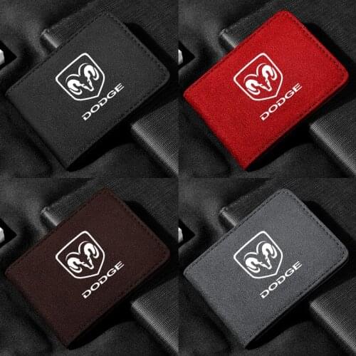 High-grade Fur Drivers License Set Motor Vehicle ID Card Holder Pack For Dodge Multi-function Mens And Womens Travel Wallet
