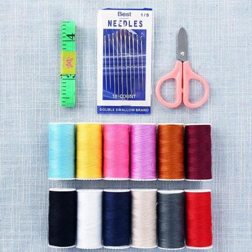 Nordic Style Bright Color Stroage Box for Sewing Kit Home Travel Thread Threader Needle Tape Measure Scissor Thimble Storage Box