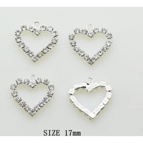 ZMASEY Metal Buckles 10Pcs/Lot 18mm Rhinestone DIY Handwork Buckles Diamond Ribbon Decoration Invitation Card Accessories