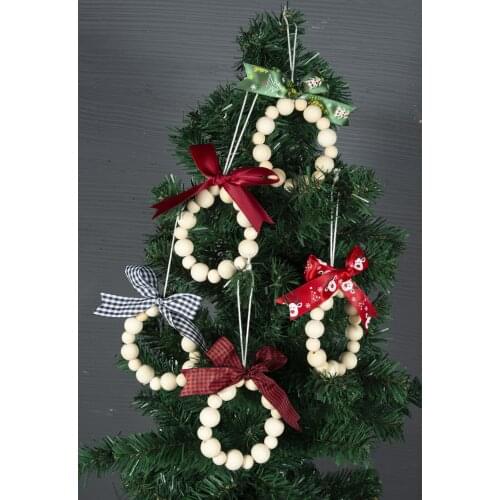 1Pcs/Pack Natural Wooden Bead Napkin Rings Table decoration For Bow Christmas Decor DIY Fashion Custom Crafts Accessories