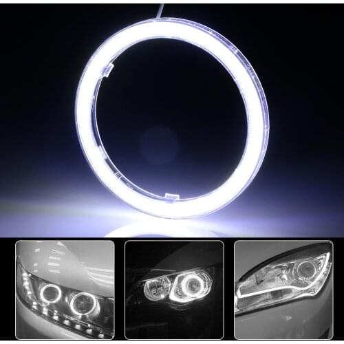 1pcs DC12V Daytime Running Round COB Angel Eyes Halo Car LED Light Ring Headlight Lamp 60/70/80/90/100/110/120mm