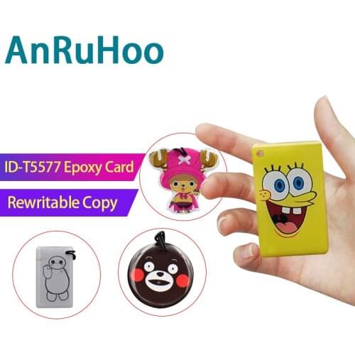 1pcs Rfid Rewritable Epoxy Card 125khz Copier Clone Token T5577 Key Em4305 Smart Chip Duplicator Copy Badge Changeable Tag