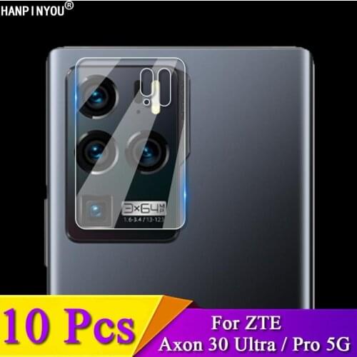 10 Pcs For ZTE Axon 30 Ultra Pro 5G 6.67" Ultra Clear Ultra Slim Back Rear Camera Lens Protector Cover Soft Tempered Glass Film