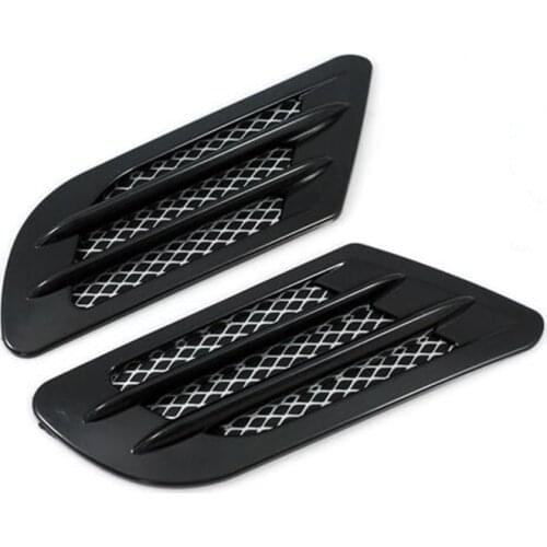 2Pcs Car Styling DIY Car 3D Shark Gill Side Air Vent Fender Cover Hole Intake Duct Flow Grille Decoration Sticker
