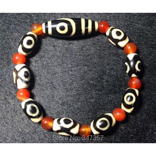 2018 New Arrival Tibet Dzi Bracelet 3pcs/lot Two Eyes Dzi Beads For Man and Women Jewelry Fashionable Free shipping