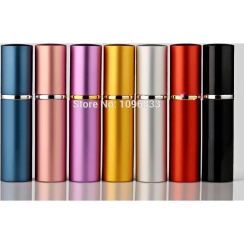 5ml 100pcs/lot Aluminium Perfum Empty Bottles Spray Amber Mini Bottle Atomizer 5CC Botella Aluminio Vacia Atomizador