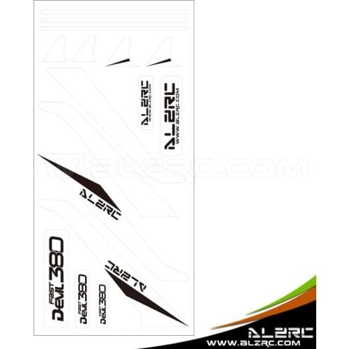 ALZRC - Devil 380 FAST Carbon Fiber Vertical Stabilizer Color Sticker