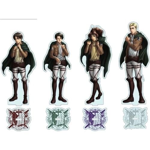 Anime Attack on Titan Rival Ackerman Eren Jäger Acrylic Stand Figure Display Model Plate Fashion Tabletop Decor Coslpay Cartoon