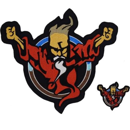 Large THUNDERDOME BACKING biker Patches with iron on backing IN CLOTHING JEANS coat