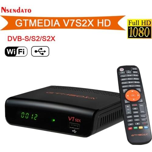 GTMEDIA V7S2X HD DVB-S/S2/S2X AVS+ VCM/ACM/multi-stream/T2MI for BISS auto roll Full PowerVu DRE &Biss key for YouTube Youporn