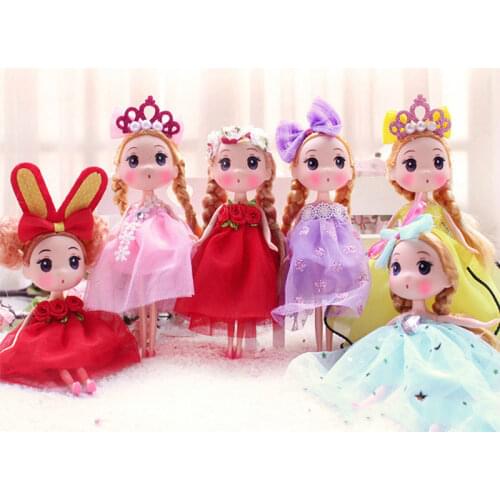 New Style Dolls Princess 18cm Surprise Doll Deformable Bonecas Toys For Children Birthday Gift wedding keychain