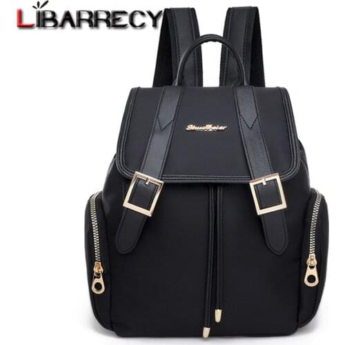 Fashion Letter Design Ladies Backpack High Quality Oxford Cloth Women Anti-theft Backpack Solid Color Womens Travel Backpack