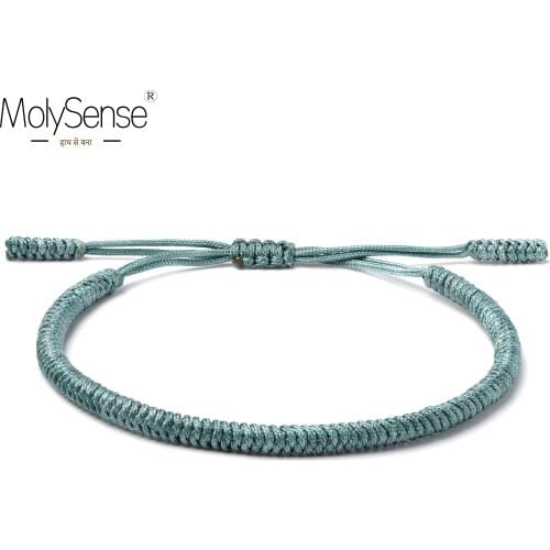 MolySense Macrame Tibetan Buddhist Love Lucky Charm Tibetan Bracelets & Bangles For Women Men Handmade Knots Rope Budda Bracelet