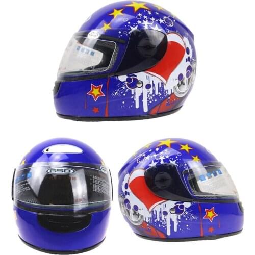 Cartoon Helmets for 3-14 Children Safe Full Face Kids Motorcycle Bicycle Colorful Anime Helmet Casque Moto Capacete