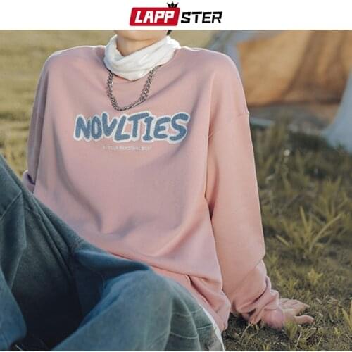 LAPPSTER Men Harajuku Vintage Y2k Hoodies 2021 Mens Japanese Streetwear Causal Kpop Sweatshirts Male Causal Hip Hop Sweatshirt