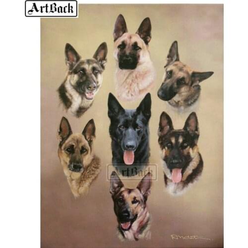 New 5d diy diamond painting seven dogs picture mosaic full square drill diamond embroidery set rhinestone decoration gift