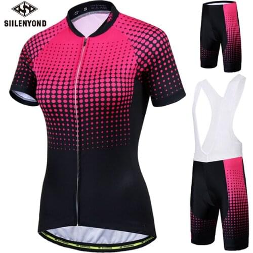 SIILENYOND new summer womens cycling wear shoulder belt riding suit moisture absorption and sweat-wicking riding equipment