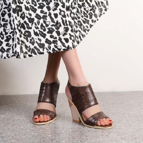 IPPEUM 2021 New Style Women Pumps Slip-on High Heel Blue Slingbacks Pointed Toe PU Leather Spring Summer High Street Big Size