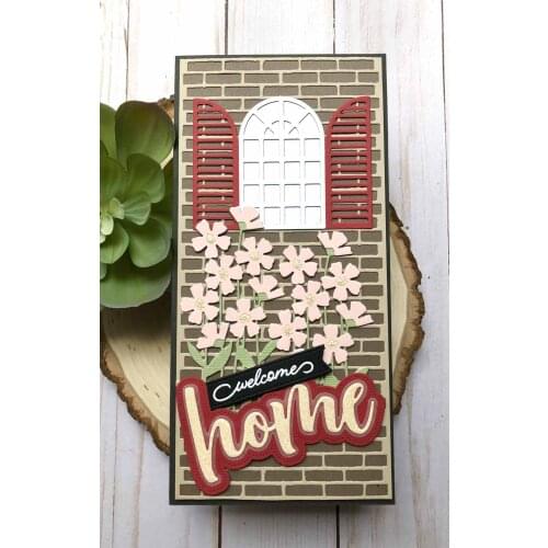 NS0008 Nicole Window With Shutters Die cutting plate Metal die cut for scrapbooking and card making paper