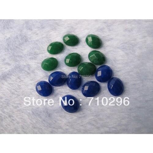 Wholesale lot Green jades Red jad e Bead Cabochon 9x11mm facet stone cabochons jewelry diy findings 10pcs/lot