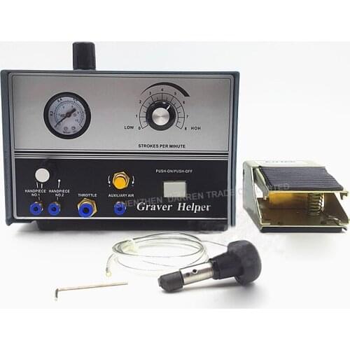 Pneumatic Machine Engraving Double Ended Graver Max Graver Tool Jewelry Engraver Double head micro inlay engraving machine 60W