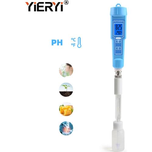 Yieryi Automatic Calibrating ph Meter For Tapered Loose Soil Hydroponics Replaceable Probe For Cheese, lab, drinking water