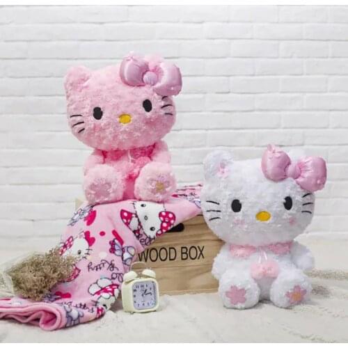 Cute kt cats my melodyes plush pillows Flannel blanket soft doll Stuffed toys dual-use bedding animals Holiday gifts for girls