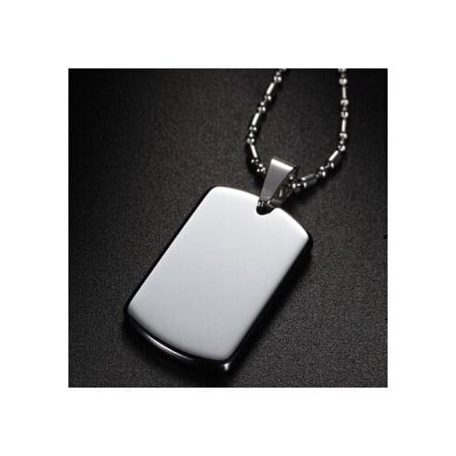 Dog Tag Stainless Steel Double-sided mirror dog tags low price mirror blank dog tags