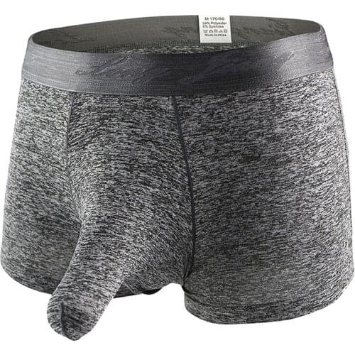 Sexy Elephant Nose Boxers Men Underwear Long Penis Pouch Lingerie Man Shorts Panties Male Penis Sheath Trunks Underpants A50
