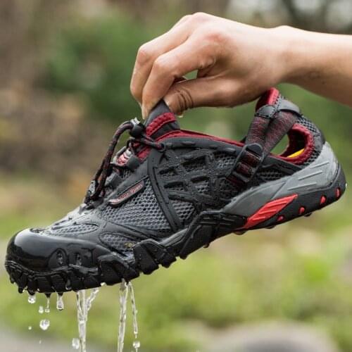 Unisex Summer Wading Outdoor Hiking Shoes Women Quick Dry Breathable Upstream Sneakers Men Soft Trekking Climbing Walking Shoes