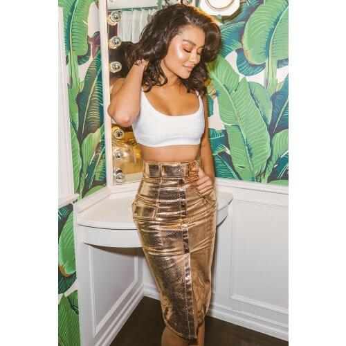 VIIZREL Leather Pencil Skirts
