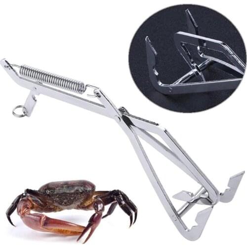 140mm Stainless Steel Crab Grabber Grabbing Tool Clamp Pike Trap Fishing Tackle Fishing Plier Fishing Gear