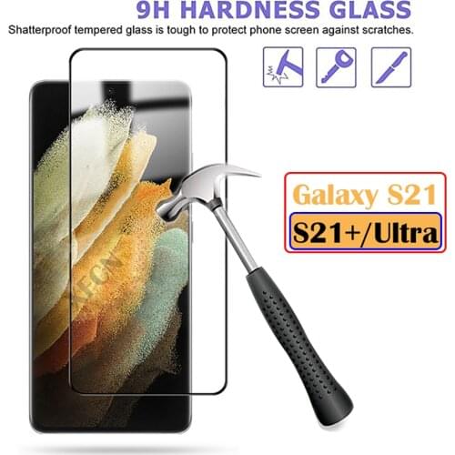 Full Glue Tempered Glass For Samsung Galaxy S21 Plus / S21 Ultra / S21 5G Screen Protector For Samsung S21 FE Protection Film 9H