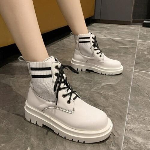2021 Chunky Boots Women Ankle Boots Female Shoes Plush Warm Snow Booties Winter Fur Shoes Women Sneakers Botas De Mujer