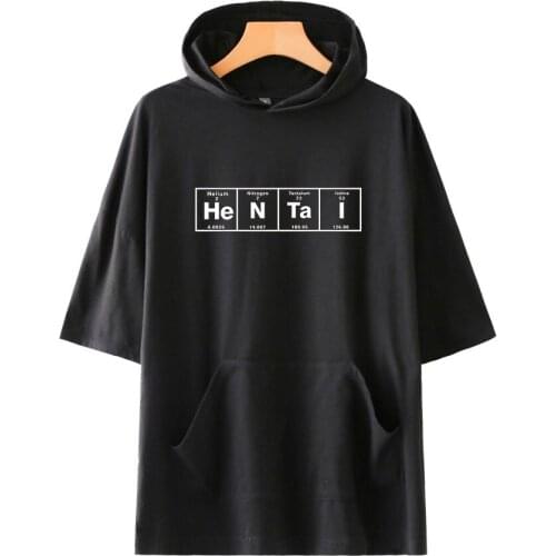 Hentai Fashion Printed Hooded T-shirts Women/Men Summer Short Sleeve Tshirts 2020 Hot Sale Casual Streetwear Clothes
