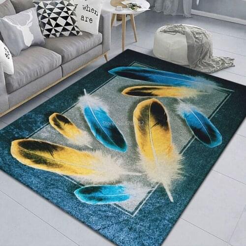 Golden Diamond Velvet Carpet Living Room Coffee Table Bedroom Bedside Simple Modern Floor Mat Machine Washable Carpet