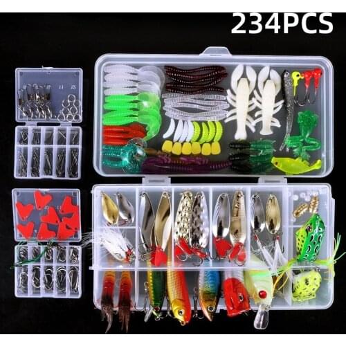 234 Double-layer Lure Box Lure Lure Multi-function Set Hard Lure Soft Lure Artificial Lure Fish Ditch Accessories