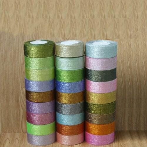 6/10/15/20/25/40mm 25Yards Glitter Ribbons DIY Artificial Crafts Wedding Party Supplies Handicraft Sewing Accessories Material