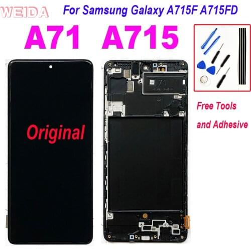 6.7" Original AMOLED LCD For Samsung Galaxy A71 LCD Display Touch Screen Digitizer Assembly For Samsung A715 A715F A715FD LCD