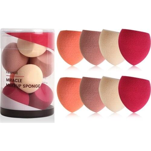 8 pcs/set Mini Powder Puffs Wet and Dry Bevel-shaped Cosmetic Egg Soaking Large Sponge Egg