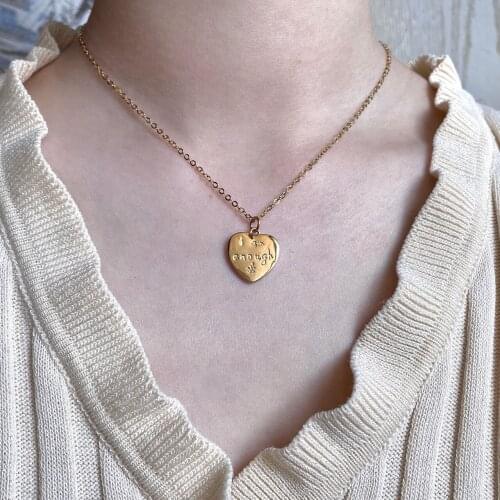 925 Silver Womens Necklace Personality 18K Gold Pendant Necklace Wild Love Pendant Couple Pendant Clavicle Chain