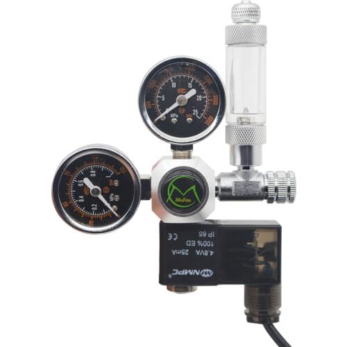 Aquarium CO2 Regulator Magnetic Solenoid Check Valve Fish Tank Plants Accessories DIY CO2 Control System Reactor Generator Kit