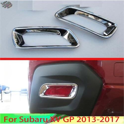 For Subaru XV 2013-2017 ABS Chrome Rear Reflector Fog Light Lamp Cover Trim Bezel Frame Styling Garnish